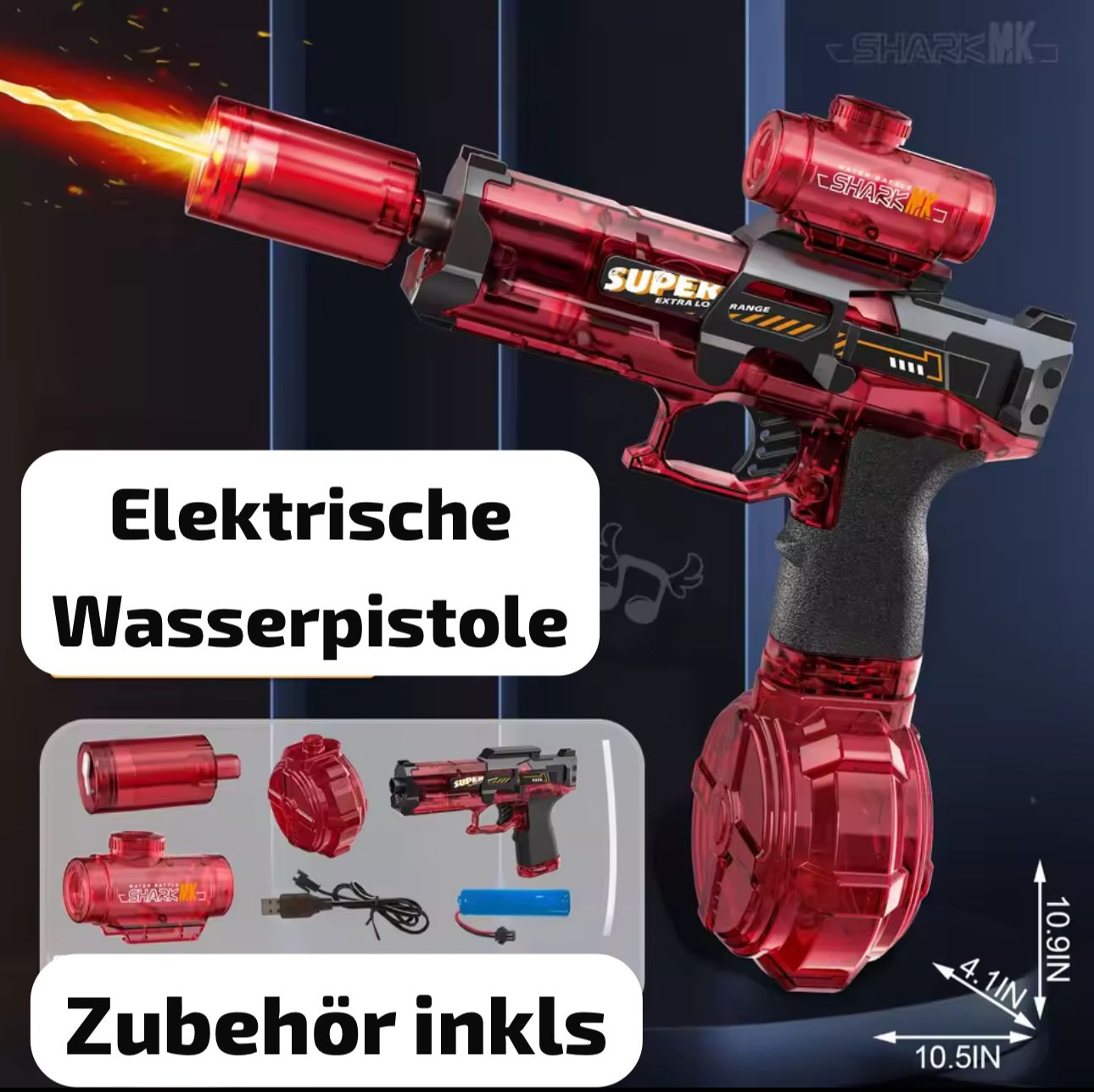 AquaBlasterX Elektrische Led Wasserpistole