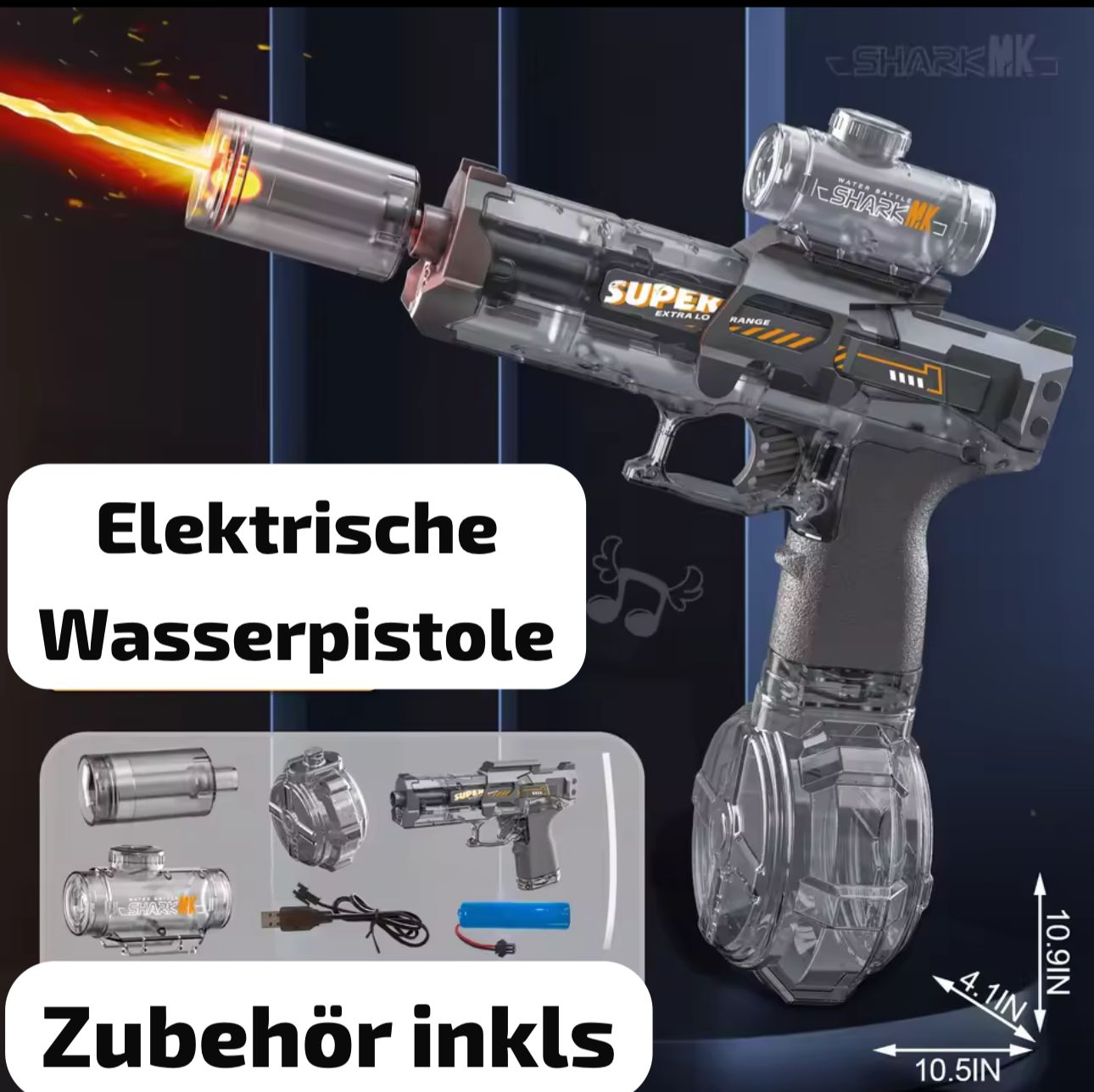 AquaBlasterX Elektrische Led Wasserpistole