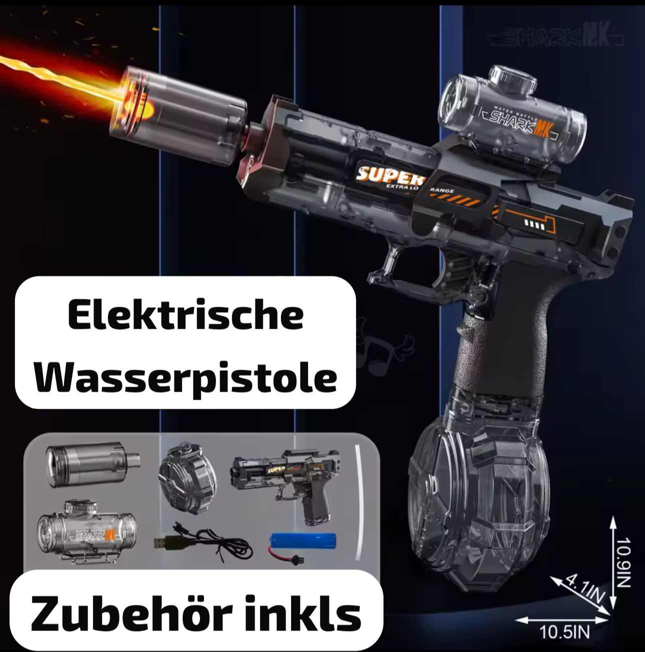 AquaBlasterX Elektrische Led Wasserpistole